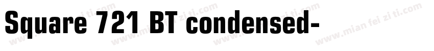 Square 721 BT condensed字体转换